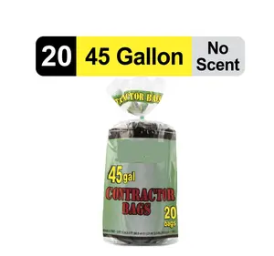 Super Tuff Contractor Trash Bags 45 Gallon, 20 Bags, Ideal for Office and Home Use