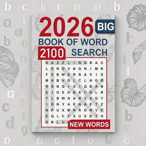 2026 Big Word Search Book - 2100 New Words, Large Print Puzzle Book for Adults & Teens, Fun Brain Games