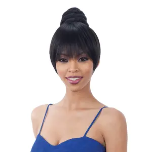 FreeTress Equal Synthetic Hair Bun & Bang Swirl Bun (Dome) Bang 2Pcs (China Bang)