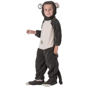 Monkey Costume Dress For Toddlers - Brown Baby Romper with Tail, Hat with Ears & Non-Slip Booties - Baby Costume For Halloween, Christmas, Easter , Pretend Play Fun, Theme Party & Costume Party Infant