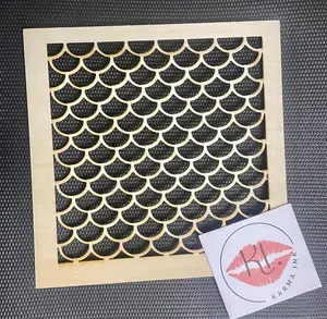 11x11 Wooden Mermaid Print Stencil for T-Shirt Bleaching (Beginner Bleachers)