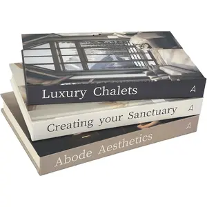 Array & Arrow Decorative Book Set of 3 for Home Decor | Hardcovered Book Set for Home Decor | Coffee Table Décor | Fake Books for Decoration | Faux Books for Decoration (Small - Blank Pages)