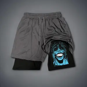 Solo Leveling  80s 90s summer men shorts for men jorts outfit men graphic shorts Double-layer sports shorts Comfortable short shorts summer
