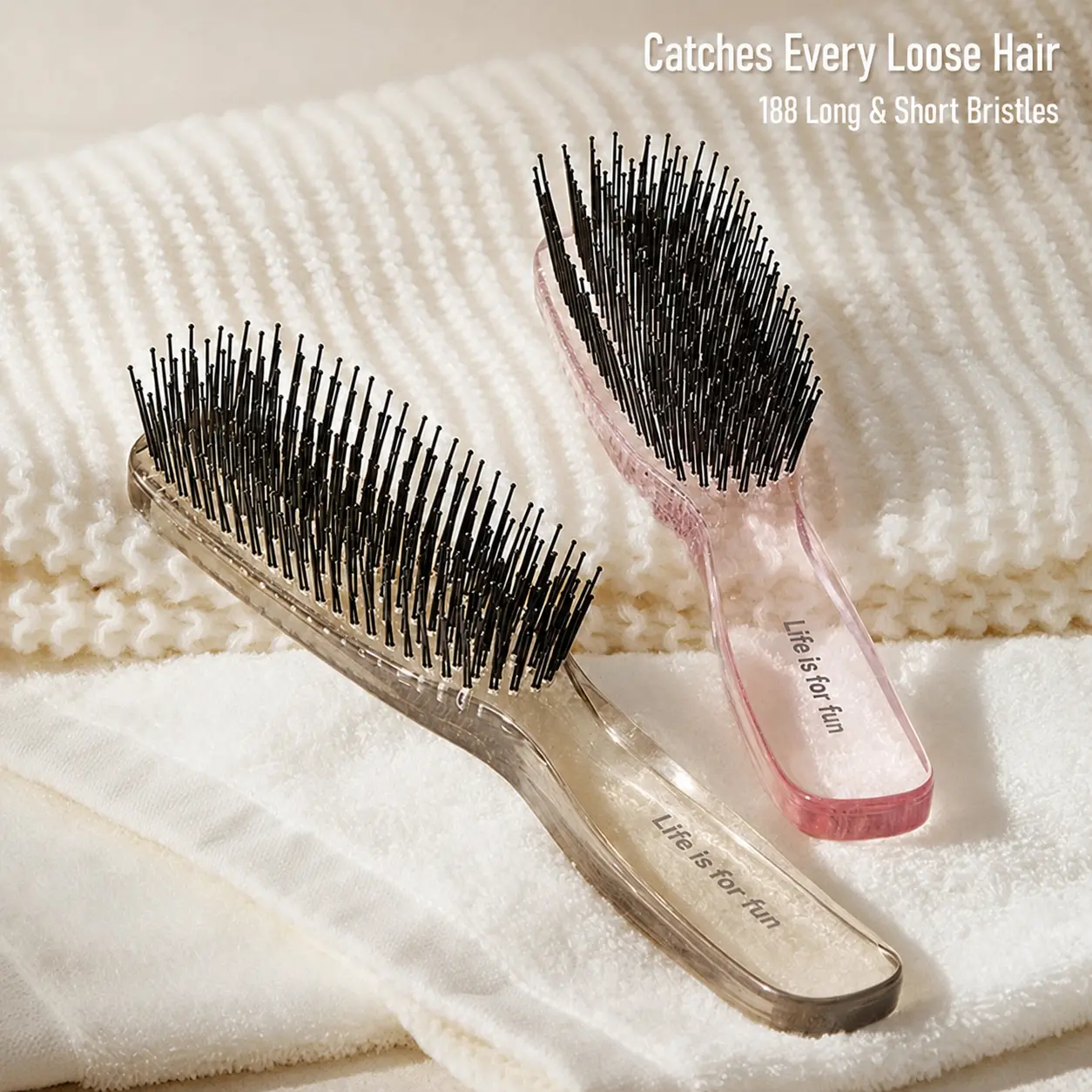 Miniso Anti-Tangle Air Cushion Hair Brush - Naturally Derived, for Wet & Dry Hair, Scalp Massage, Volumizing Styling, Detangling, Back To School