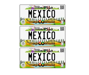 Stickers featuring Mexican state license plate designs — Pack of 3 Stickers