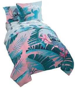 Jay Franco Disney Lilo and Stitch Floral Fun Bed Set