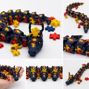 Autism awareness, articulated dragon