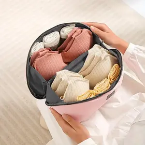 Underwear Storage Bag, Summer Portable Zipper Bras Organizer for Traveling, Travel Clothes Organizer, Women's Lingerie & Underwear Accessories