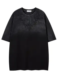 Men's Embroidery Decorate Short Sleeve Tee, Casual T-shirt for Summer, Men's Top for Daily Wear, Casual Streetwear Tops