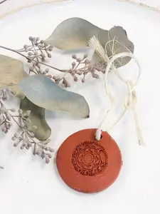 Butter Me Up Organics Terra Cotta Essential Oil Diffuser Air Freshener Eucalyptus Lavender Solid Organic Non-GMO Eco-Friendly - Lemon