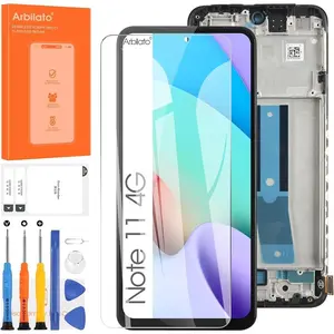 Incell Screen for Xiaomi Redmi Note 11 4G Screen Replacement for Redmi Note 11S 4G LCD Screen for Xiaomi Poco M4 Pro Touch Display Digitizer Assembly Repair Parts with Frame No Figerprint Function
