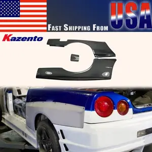 For Nissan Skyline R34 (GTT only) GTR-STYLE Carbon Rear Wider Fender Flare Pair US WAREHOUSE CLEARANCE SALE