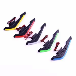Motorcycle Rearview Mirror Light, 12V LED Decorative Fin Spoiler Light, Motorcycle Exterior Accessories for Motorcycle Bike Car