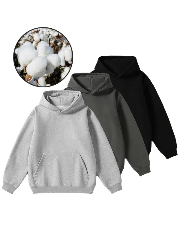 Unisex  Hoodie  Long Sleeve Pullover Regular Fit Soft Breathable Durable Everyday Machine Washable Casual Outdoor Urban Street Wear Black Beige
