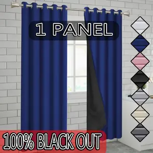 1-piece set, solid color polyester material coated lining, 100% blackout curtains, lightweight, top perforated hanging method, suitable for bedrooms, dining rooms, living rooms, kitchens, balconies, gardens