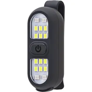Clip on Flashlight for Camping, Hiking, Work, Running Lights for Runners, Dog Light for Dog Walking at Night, Rechargeable Safety Portable EDC Flashlight for Camping, Hiking, Work, Gift for Runners, Hands Free LED Work Light, Flashing Gear for Camping, Hi