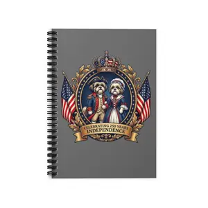 Royal Shih Tzu Journal – Patriotic Dog Couple Spiral Notebook