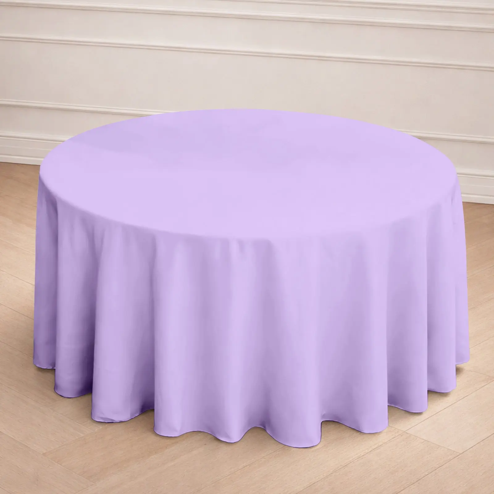 Lavender Lilac Polyester 120" Round Tablecloth - Seamless, Wrinkle-Resistant Outdoor Tablecloth for Round Tables, Outdoor Tablecloths, Round Table Tablecloths