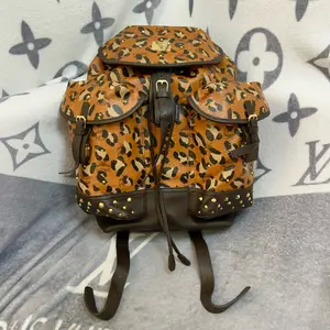 Pre-owned MCM calfskin Backpacks Printed leather Backpack qiqia9637