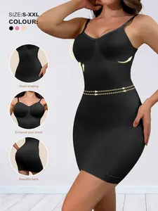 Women's Shapewear Slips for Under Dresses, Full Slip Body Shaper, Sexy Lounge Slip, Low Back Ribbed Bodycon, Party Wear Undergarment, Fit