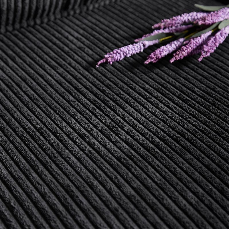 Niccae Modern 3-Seater Compressed Couch Corduroy Fabric Sofa with Built-In Cup Holders & High-Density Sponge for Living Room Bedroom Office