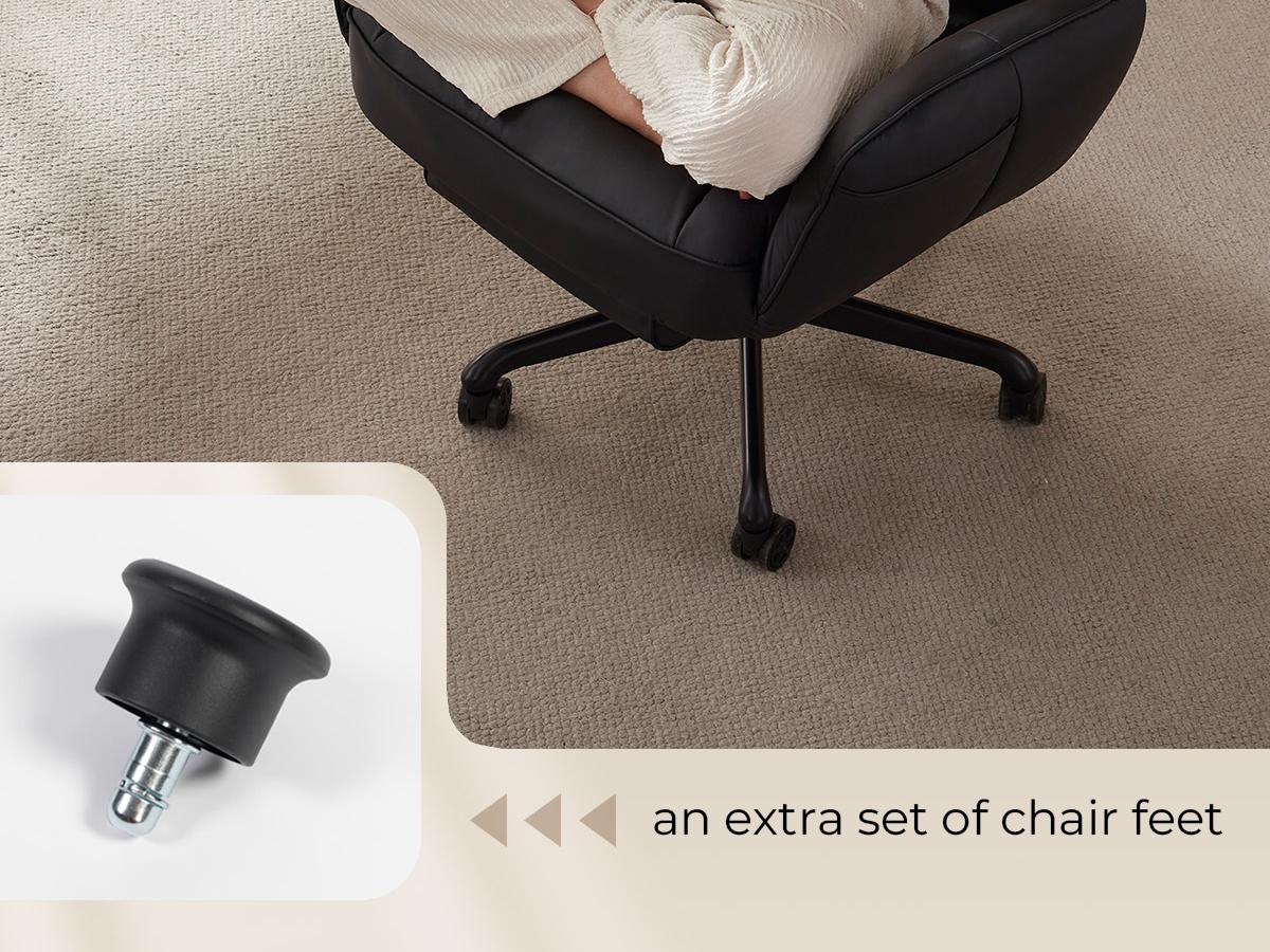 Dowinx Cross Legged Office Chair with Pivoting Armrests,Criss Cross Chair with Pocket Spring Seat & Back,Reclining Computer Gaming Chair with Footrest and Metal Base (Black)