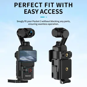 Magnetic Mount Base for DJI Osmo Pocket 3, Adjustable Angle Desktop Stand with 6-magnet Grip, Versatile Shooting Angles Camera Accessories