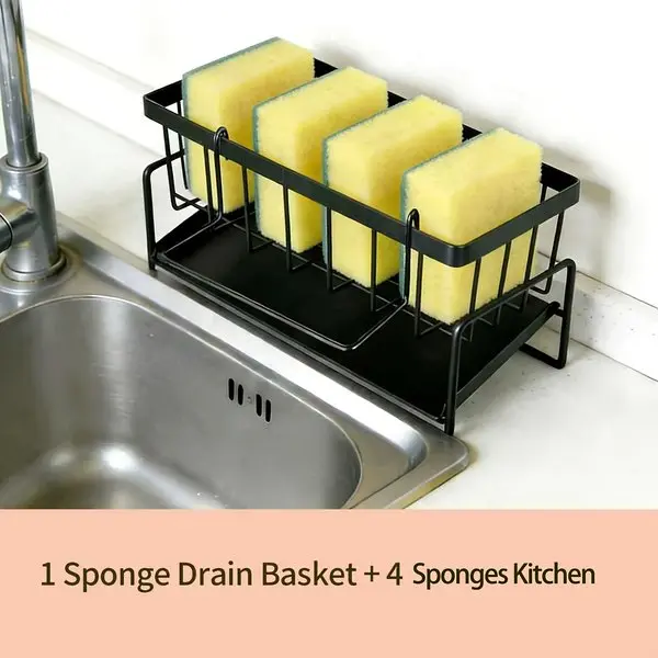 1 sponge holder + 4 kitchen sponges