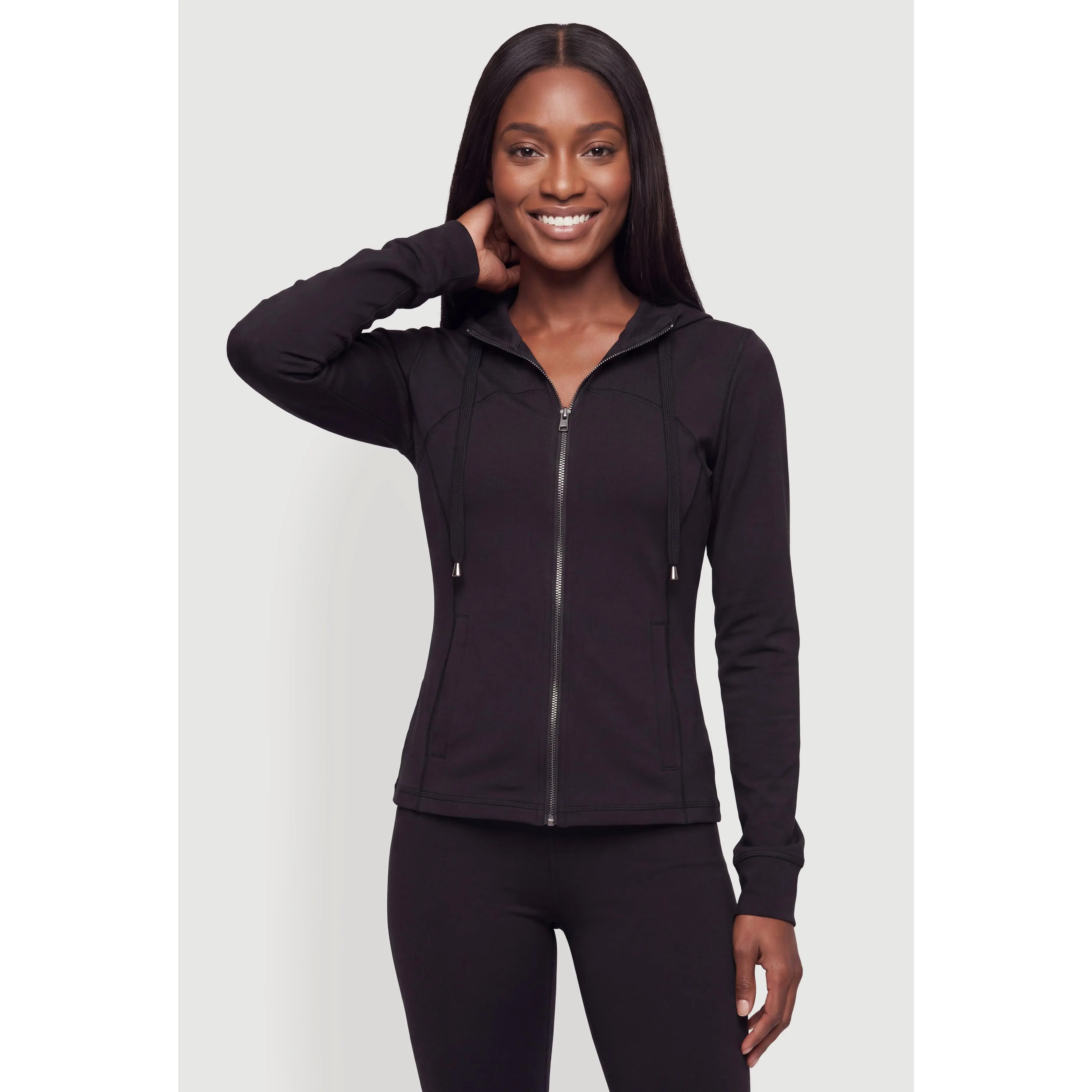 Zip Up Hooded Active Jacket