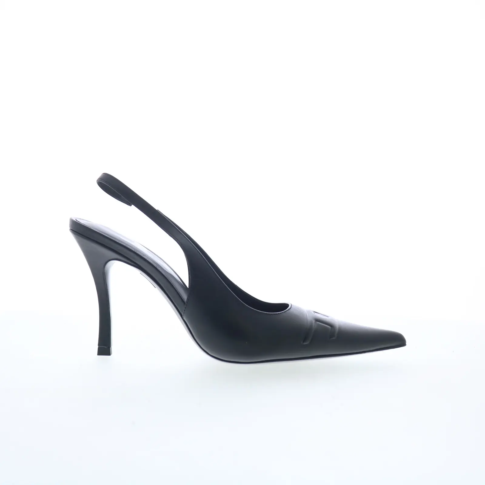 Diesel Pump - Off Price Womens Black Leather Slip On Pumps Heels Shoes
