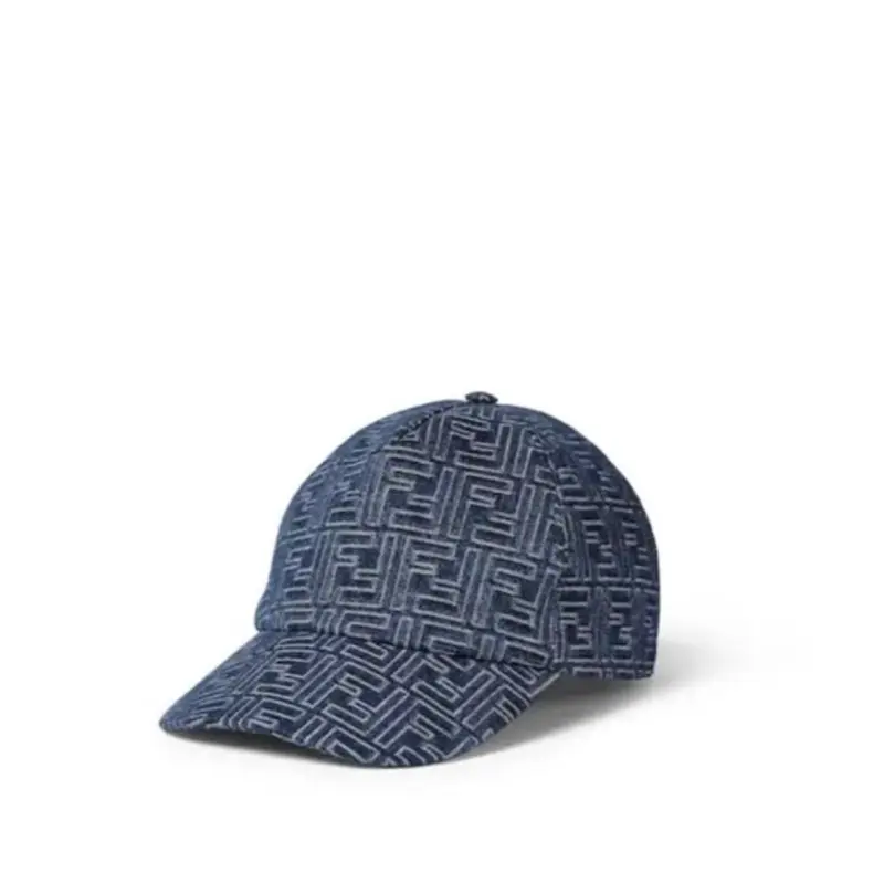 Pre-owned Fendi Canvas Baseball Hat Size Large