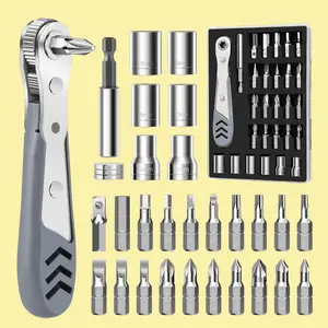 30in1 Right Angle Screwdriver, 36-Tooth Mini Ratchet Wrench, Angle Screwdriver for Tight Spaces, Low Profile Offset screwdrivers, Magnetic Ratchet Screwdrivers Repair Tool