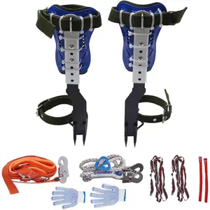 Tree Climbing Spikes Set, Adjustable Tree Climbing Gear, Arborist Tree Climbing Kit, Tree Climbing Spurs with Safety Guard, Outdoor Tree Climbing Spikes for Tree Work, Hold up to 330lbs