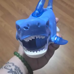 Small Electric Swinging Shark Toy 8.85*4*4 inches with Music Light Shakeable Head Tail Open Mouth Obstacle Avoiding Fun Novelty Animal Gift for Kids