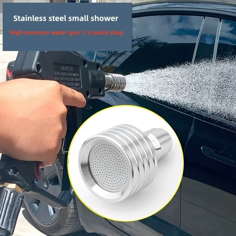 High Pressure Stainless Steel Car Wash Nozzle with Dual Holes (0.3mm), Quick Connect, Ideal for Garden Irrigation, Watering, and Car Care, Garden Hose Nozzle, Spray Nozzle Tips, High Pressure Nozzles, Water Hose Sprayer Nozzle