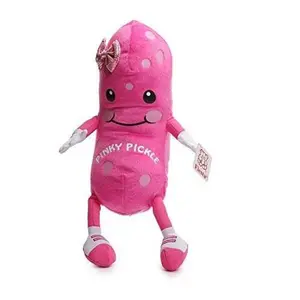 12" Tall Fiesta Plush Mrs. Pinky Pickle Teddy Bear Cuddly Stuffed Animal Soft Plush Adorable Design Cozy Feel Perfect for Living Space