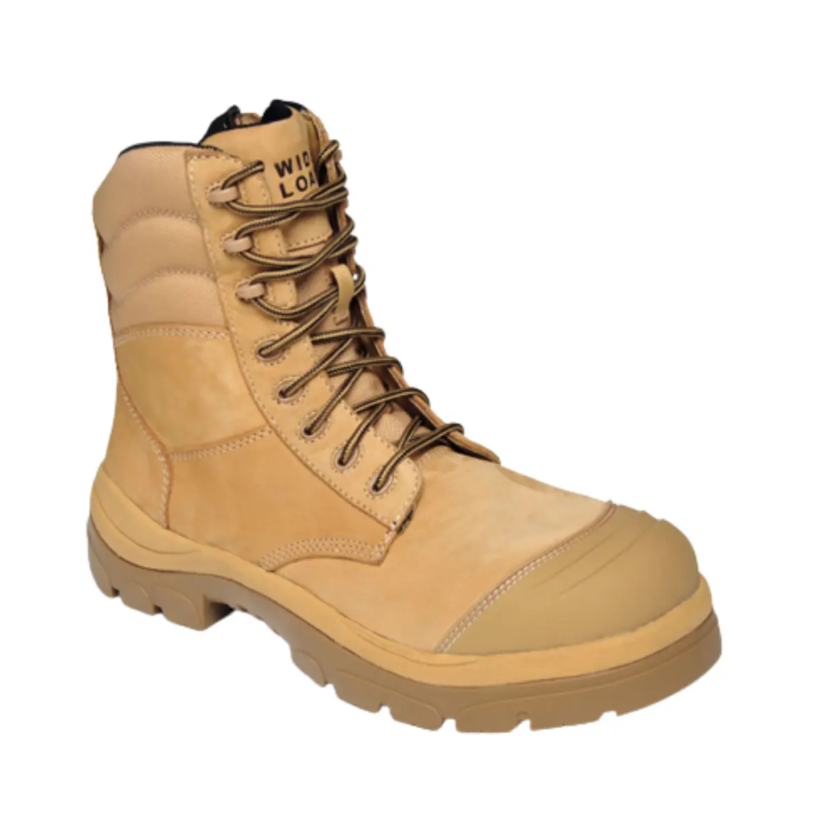 Men's 8-in Wide Load 890WZC Leather Composite Toe Work Boot - Wheat, Lace Closure, Side Zip Closure