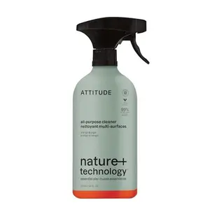 ATTITUDE All-Purpose Cleaner Spray, Plant-Based Ingredients, EWG Verified, Streak Free, Ammonia Free, Removes Fingerprints, Dust and Dirt, Sage & Orange, 26 Fl Oz
