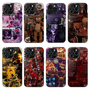 8 styles FNaF 2 Phone Case – Bonnie Foxy Chica Freddy phone case – Horror Game Aesthetic – F-Fi.ve N-Nights 4t F-Fred.dy's phone case fit iphone 17,16 pro max, SS Galaxy S21-S25 Ultra Plus