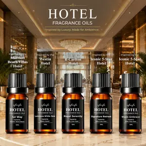 5-bottle hotel-grade fragrance oil — iconic five-star hotel — suitable for ultrasonic and waterless diffusers; can be used for DIY candle making and crafts; for room and bedroom humidifiers — 100 mL premium fragrance oil — local warehouse