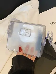 New minimalist and versatile internet celebrity jelly bag, women's popular transparent phone bag, casual single shoulder crossbody beach bag, Casual Trendy Bag