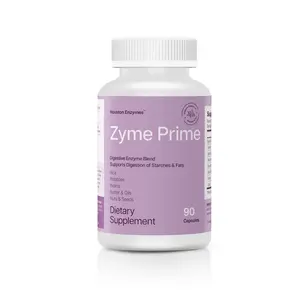 Houston Enzymes Zyme Prime - Digestive Enzyme Blend with Lactase & Alpha-Galactosidase for Carbohydrate & Fat Digestion - 90 Capsules