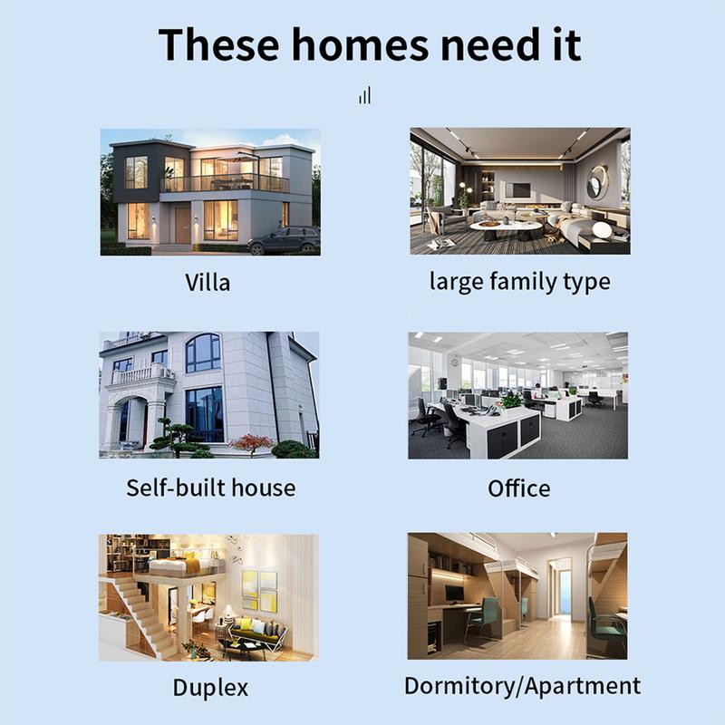 6-Antenna WiFi Extender 2026, AC1200 Dual Band Booster, Covers 12,000 sq. ft & 100 Devices, Repeater with Ethernet Port for Home, Office Use