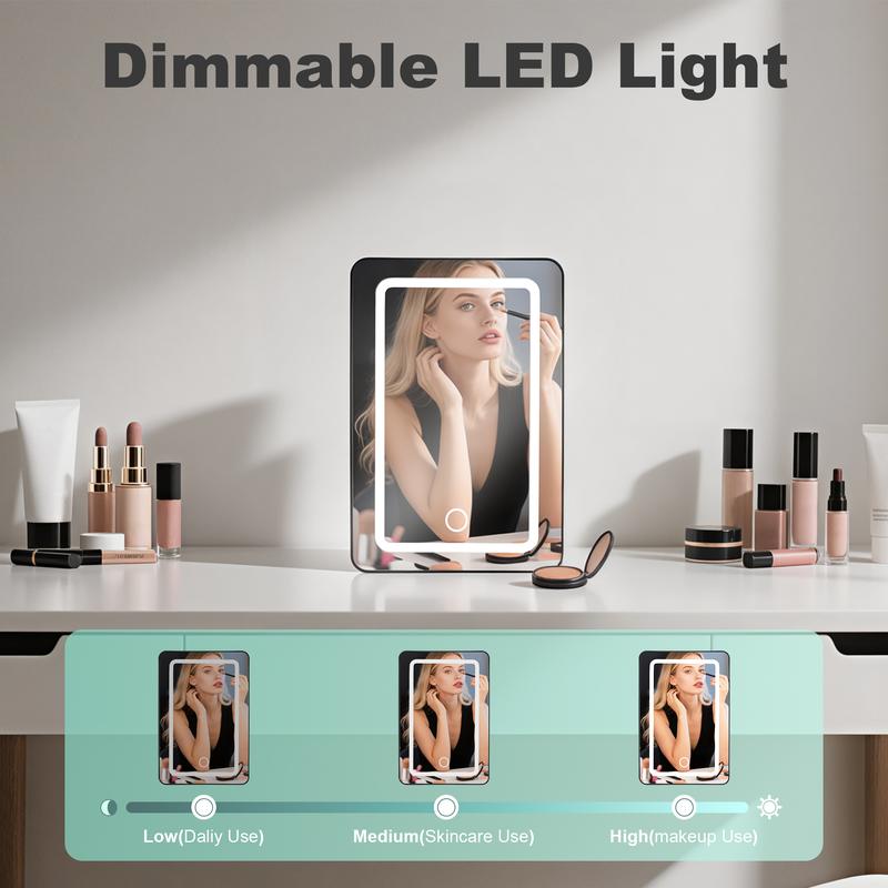 iceBLUE Mini Skincare Fridge (6 Liter/8 Cans) with Dimmable LED Light Mirror, Cooler and Warmer for Refrigerating Make Up, Skin Care and Food, Portable Personal  Fridge for Bedroom, Office and Car, Green skincare mini  brands  fridge Beauty Refrigerator