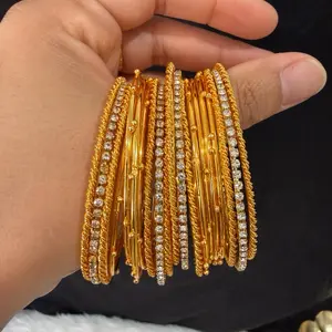 Metal  bangles golden Indian Pakistani trending Jewlery viral Eid bangles ghungroo bang