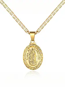 Unisex Necklace Personalized Trendy Date Chain Oval Pendant Fashion Character Necklace Birthday Gift