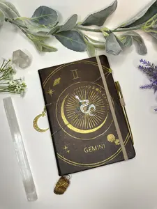 Gemini Journal w/ Tiger's Eye Crystal
