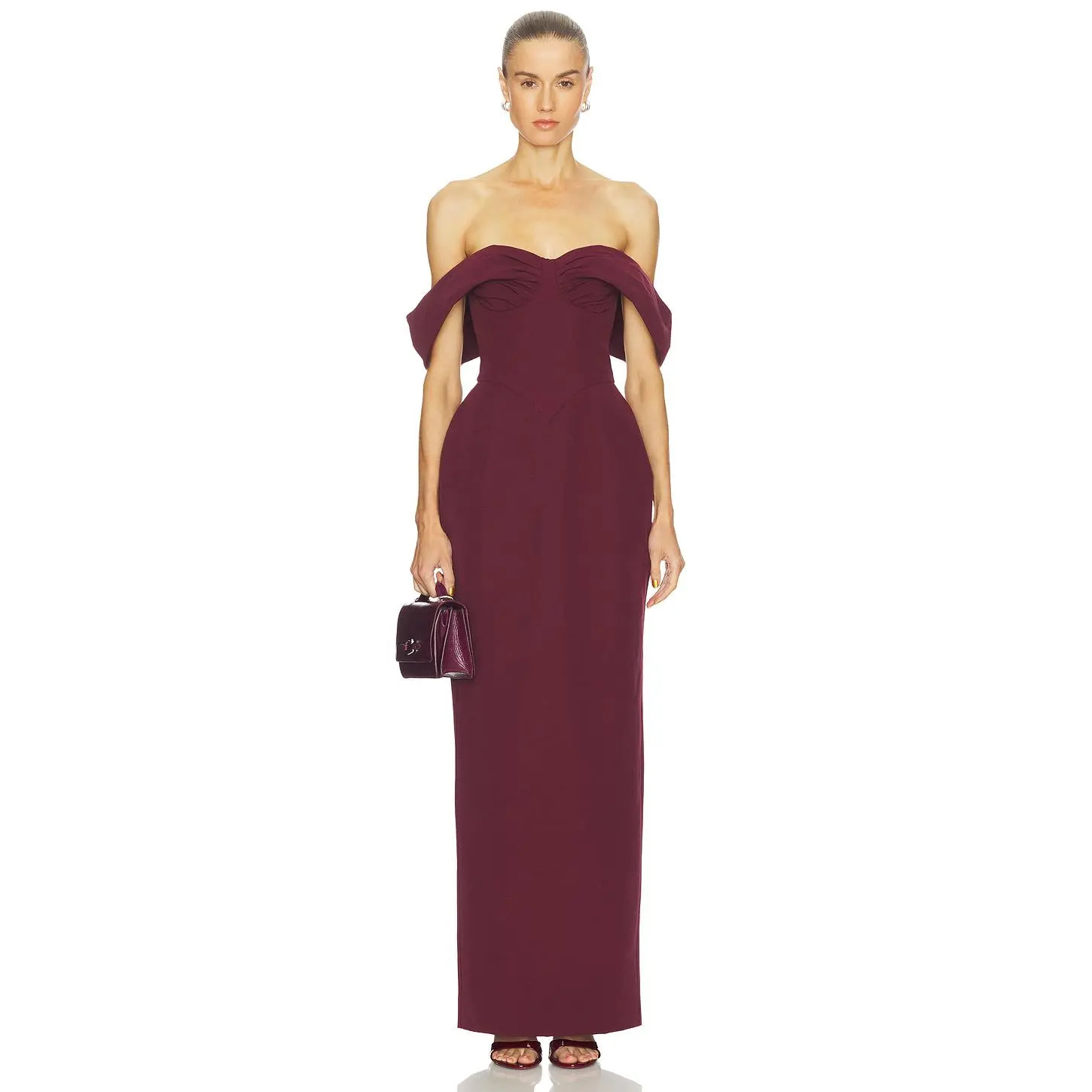 Camila Coelho Carina Maxi Dress in Oxblood