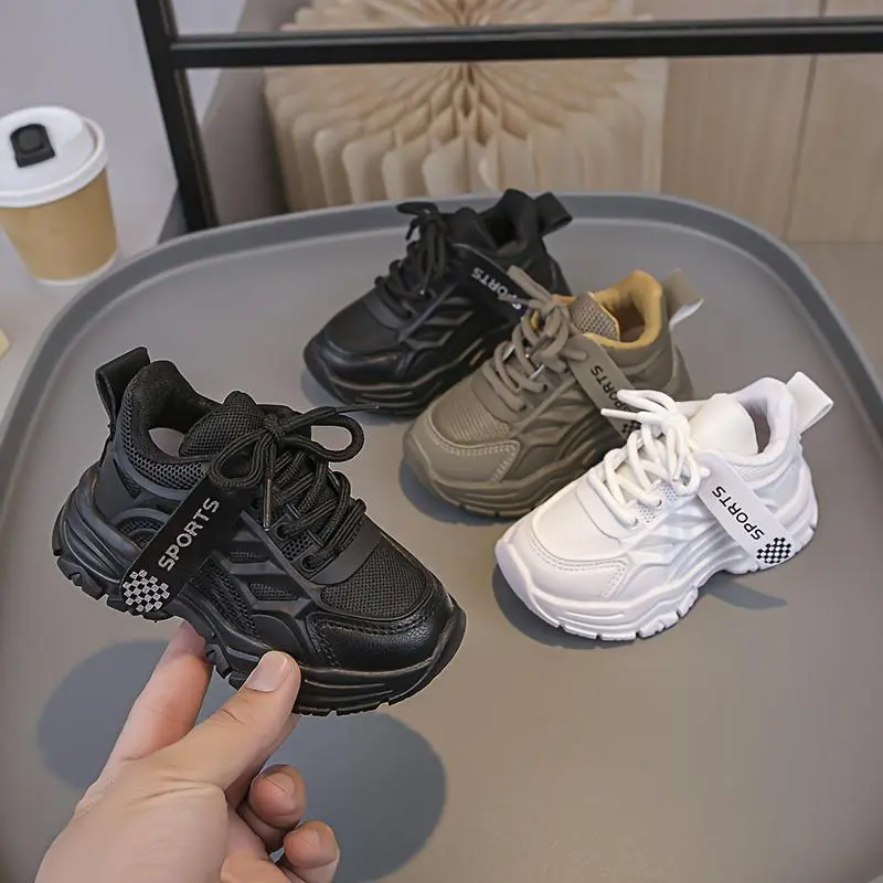 Children's Sports Shoes Boys' Dad Style Parent-Child Shoes Fashionable Versatile Sports Style Comfortable Breathable Suitable for Daily Outings and Sports