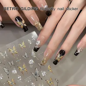 3D Butterfly and Flower Nail Art Stickers, Transferable Nail Art, Embellish Your Nail Designs, Perfect for DIY Nail Decorations